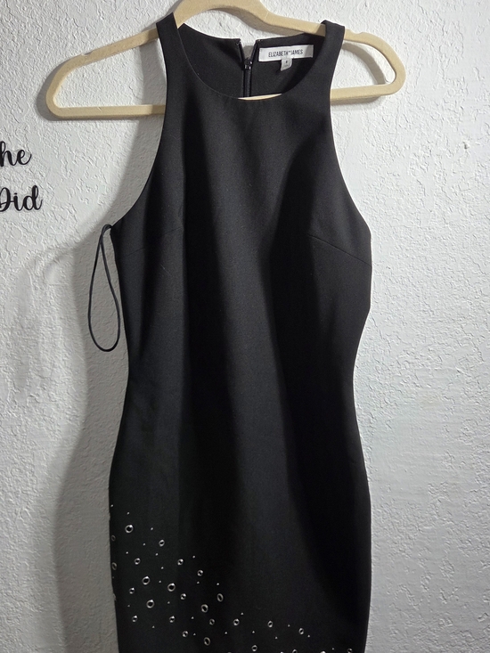 Elizabeth and James Dresses & Skirts - Elizabeth and James Black Grommet Studded Sleeveless Halter Dress Size 6 - TLC